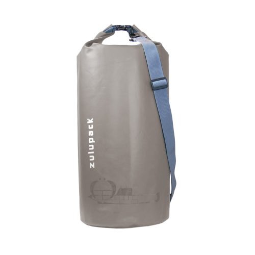 Wasserdichter Packsack für SUP, Kajak & Boot – Zulupack® Tube 25L IP67 – grau