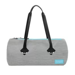 Kompakte wasserdichte Tasche für Sport, Reisen und Motorradfahren – Zulupack® Yoggy 16L IP65 grau/blau