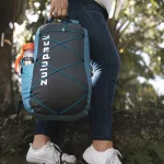 Wasserdichter Rucksack 12 L, blau, IP66, kompakt verstaubar, für SUP, Kajak, Kanu und Wandern – Zulupack® Quokka