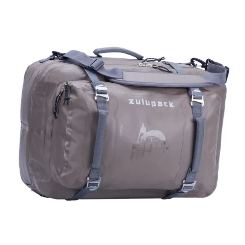 Outdoor- und Reisetasche für Abenteuer – Zulupack® Antipode 45L IP63 Grau