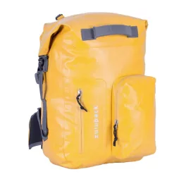 Gelber wasserdichter Rucksack für Mehrtagestouren und Wassersport – Zulupack® Nomad 35L IP67