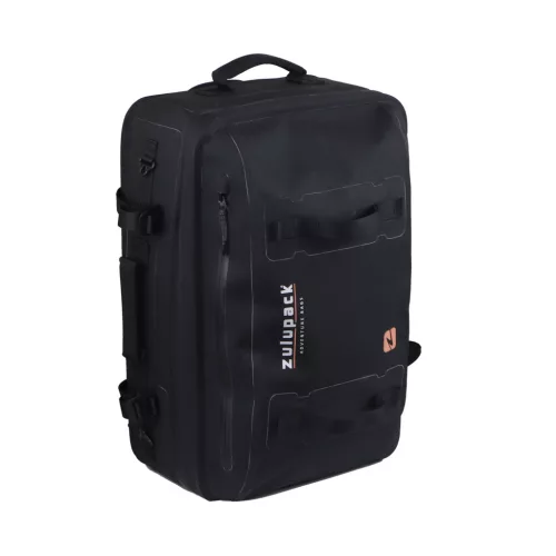 Wasserdichte Reisetasche Zulupack® Antipode 45L Cordura® IP63 – Schwarz – für Reisen und Wandern