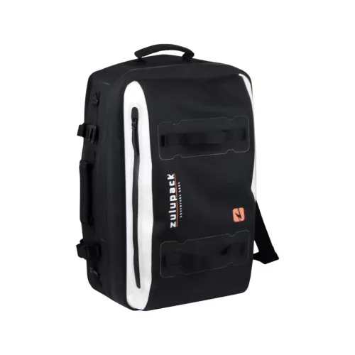 Wasserdichte Reisetasche Zulupack® Antipode 45L Cordura® IP63 – Schwarz/Weiß – Stilvoll und praktisch für jede Reise