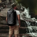 Wasserdichter Rucksack für Kajak, SUP & Boot – Zulupack® Tube 45L IP67 Schwarz