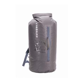 Wasserdichter Rucksack für SUP, Kajak und Boot – grauer Zulupack® Tube 45L IP67
