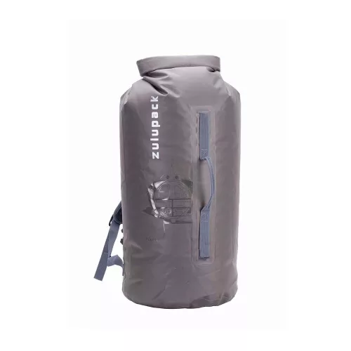 Wasserdichter Rucksack für SUP, Kajak und Boot – grauer Zulupack® Tube 45L IP67