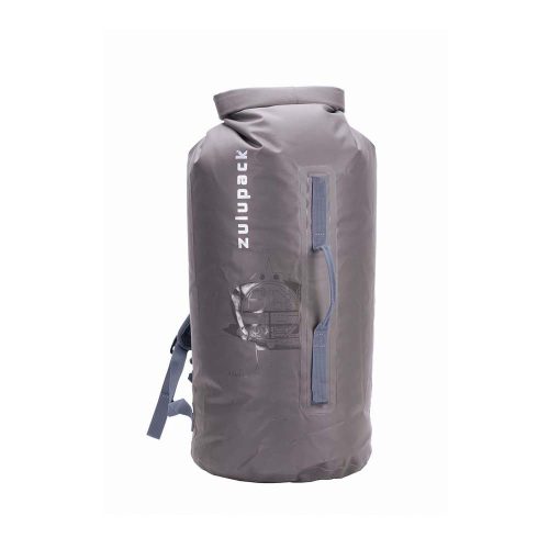 Wasserdichter Rucksack für SUP, Kajak und Boot – grauer Zulupack® Tube 45L IP67