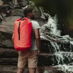 Wasserdichter Rucksack für Kajak, SUP und Boot – Zulupack® Tube 45L IP67 - orange